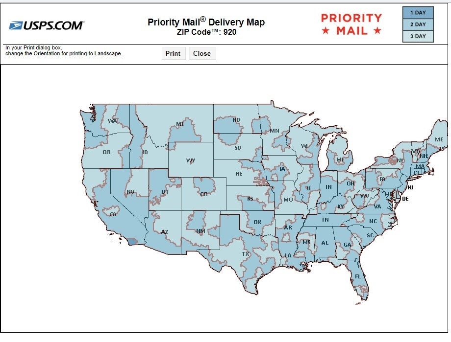 USPS Map