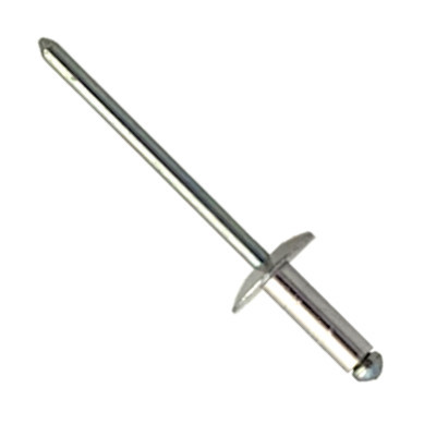 00LAA612 #612 Blind Open Type, Aluminum Rivet, Aluminum Mandrel, Large Flange