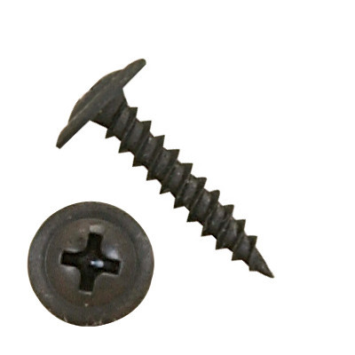 100PMTP0826 #8-15 X 1-5/8 Self-Piercing Screws, Modified Truss Head Phillips, Carbon Steel, Black Phosphate