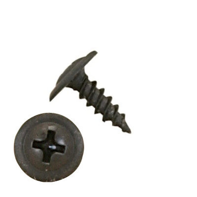 100PMTP0808 #8-15 X 1/2 Self-Piercing Screws, Modified Truss Head Phillips, Carbon Steel, Black Phosphate