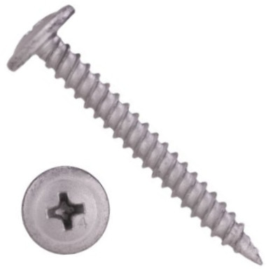 10MDMTP0824 #8-15 X 1-1/2 Self-Piercing Screws, Modified Truss Head Phillips, 410 Stainless, Dacromet 1000Hr