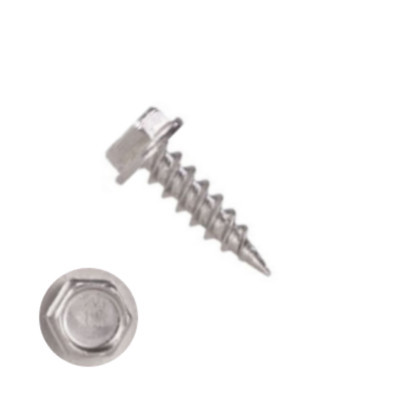 P10S1H1U080810 8 X 1/2" Self-Piercing 1/4" IHWH Unsl  18-8 Stainless White