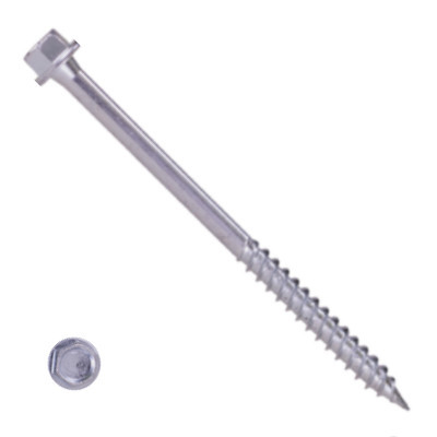 1100H5U1048 #10-12 X 3 Self-Piercing Screws, 1/4" Tall IHWH Unslot, Fillet, 1-1/2" Thread, Steel Zinc Plated