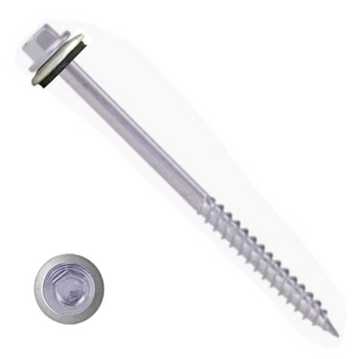 1100N4U1256 #12-11 X 3-1/2 Self-Piercing Screws, 1/4" Tall IHWH Wide, Unsl, Fillt, Seal, 1-3/4" Thrd, Steel Zinc