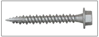 1411H4U1240 #12-15 X 2-1/2 Self-Piercing Screws, 1/4" Tall IHWH Wide Unsl, Fillet, Hi-Lo, T17 Pt, Steel Cer Silv