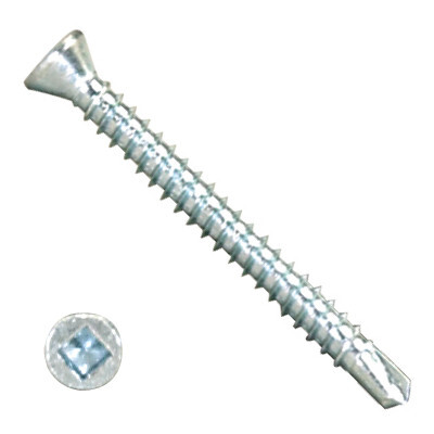 3000TMR0616B2 6-20 X 1" Self-Drilling Screws #2 Pt Trim #1 Sq. Steel Zinc Plated