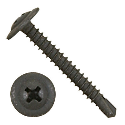 300PMTP0830B2 8-18 X 1 7/8" Self-Drilling Screws #2 Pt Mod Truss Phil Steel Black Phosphate