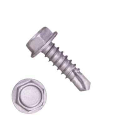 3011H1U1424B3 14-14 X 1 1/2" Self-Drilling Screws #3 Pt 3/8" IHWH Unsl Steel Ceramic Silver 1000Hr