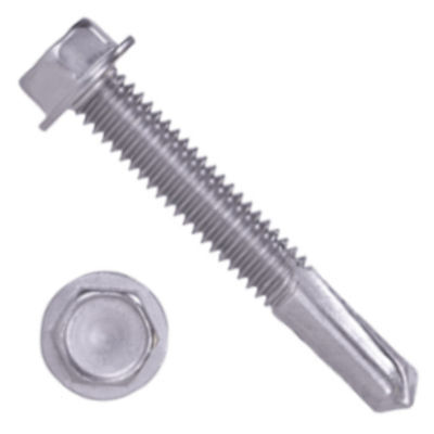 30M0H1U1240C5 12-24 X 2 1/2" Self-Drilling Screws #5 Pt 5/16" IHWH Unsl 410 Stainless