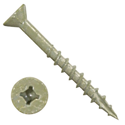 4C1GF4Q0820 8 X 1 1/4" Decking Flat Nibs Ph/Sq T17 Ceramic Green 500 Hour