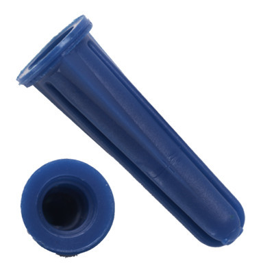 APC1416BL 1/4" X 1" Plastic Conical Lip Anchor Blue