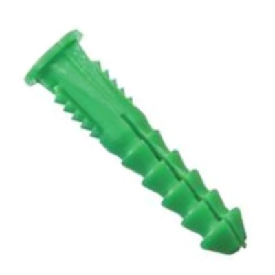 APS3124GN 5/16" X 1 1/2" Plastic Super Ribbed Anchor Green