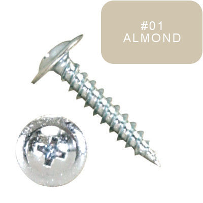 P1000MTP081201 8 X 3/4" Self-Piercing Screws, Modified Truss Phillips, Steel Zinc Plated, Almond