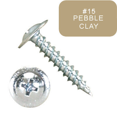 P1000MTP080815 8 X 1/2" Self-Piercing Screws, Modified Truss Phillips, Steel Zinc Plated, Pebble Clay