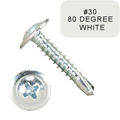 P3000MTP0812B230 8-18 X 3/4" Self Drilling Screws, #2 Pt Mod Truss Phil ZP White