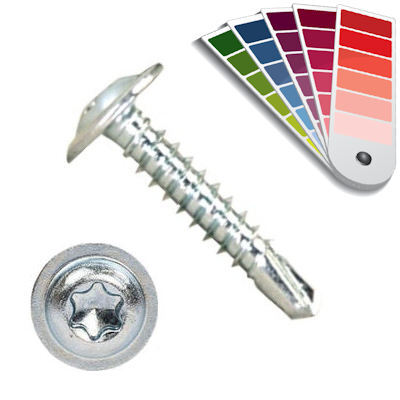 P3000MTT0820B299 8-18 X 1-1/4" Self Drilling Screws, #2 Pt Mod Truss Six-Lobe ZP Custom Paint