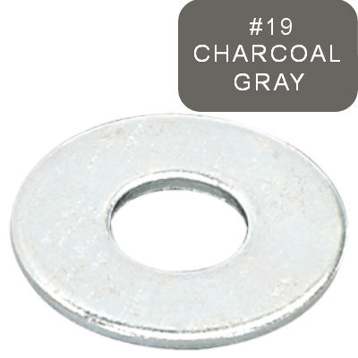 PWFU001019 3/16" USS Flat Washers, Carbon Steel, Zinc Plated, One Side Painted Charcoal Gray