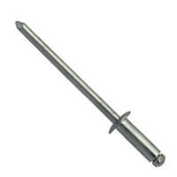 00B00812 #812 Blind Open Type, Steel Zinc Plated Rivet, Steel Zinc Plated Mandrel, Button Head