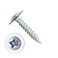 1000UTQ0816 #8-15 X 1" Self-Piercing Screws, Ultra-Wide Modified Truss Head Philllips/Square, Steel Zinc Plated