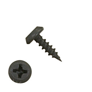 #6-18 X 7/16 Self-Piercing Screws, Pan Head Framing Phillips, Carbon Steel, Black Phosphate