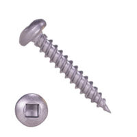 10M0PAR0808 #8-15 X 1/2 Self-Piercing Screws, Pan Head Square, 410 Stainless, Passivated