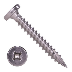 #10-12 X 1 Self-Piercing Screws, Pancake Phillips/Square, Type 17 Point, 18-8 Stainless, Plain