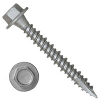 1411H6U1424 #14-15 X 1-1/2 Self-Piercing Screws, 5/16" IHWH Unslot, Hi-Lo Thrd, T-17 Pt, Steel Cer Silv1000Hr