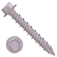 14MDH4U1224 #12-15 X 1-1/2 Self-Piercing Screws, 1/4" Tall IHWH Wide Washer Unsl, Fillet, 410 SS Dacromet 1000Hr