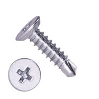 3000F2P1012B3 10-16 X 3/4" Self-Drilling Screws #3 Pt Flat Under Cut Phil Steel Zinc Plated