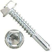 3000H1U3132B5 5/16-12 X 2" Self-Drilling Screws #5 Point 1/2" IHWH Unsl Steel Zinc Plated