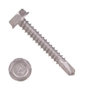 30MDH1U1016B3 10-16 X 1" Self-Drilling Screws #3 Pt 5/16" IHWH Unsl 410 Stainless Dacromet