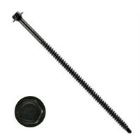 3112H4U12B2R2 12-13 x 7" Self-Drilling Screw, #2 Reduced Drill Pt,1/4" Tall IHWH Wide Washer, Black Ceramic 1000Hr