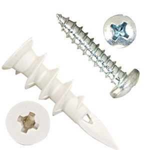 E-Z/ Zip-It/Twist Ancr Plastic Small #6 W/Screws