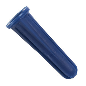 APC1416BL 1/4" X 1" Plastic Conical Lip Anchor Blue