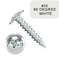 P1000MTP084030 8 X 2 1/2" Self-Piercing Screws, Modified Truss Phillips, Steel Zinc Plated, White