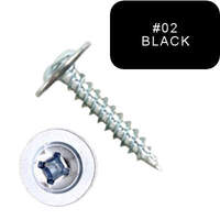 P1000UTQ082002 8 X 1 1/4" Self-Piercing Screws, Ultra-Wide Mod Truss, Phillips/Square, Zinc Plated, Black
