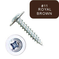 P1000UTQ082011 8 X 1 1/4" Self-Piercing Screws, Ultra-Wide Mod Truss, Phillips/Square, Zinc Plated, Royal Brown