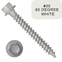 P1011H5U092430 9-15 X 1 1/2" Self-Piercing 1/4" Tall IHWH Unsl Fil Steel Ceramic Silver 1000Hr-White