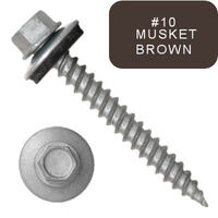 P1011N5U093210 9 X 2" Self-Piercing Screws, 1/4" Tall IHWH Unsl, Fillet, Sealing Wash, Cer Silver 1000Hr, Musket