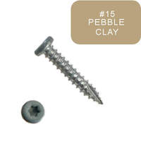 P1210P5T061215 #6-18 X 3/4 Self-Piercing Screws, Reduced Pancake, 6-lobe(T10), Type 17, Ceramic Wh, Pebble Clay