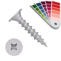 P1211WAQ101899 10-9 X 1 1/8" Self-Piercing Screws, Wafer Phil/Square T17 Steel Ceramic Silver 1000Hr, Custom Paint