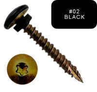 #10-16 X 1-1/2 Self-Piercing Screws, Truss 6-Lobe, Sealing Washer, Hi-Lo, Type 17, Yellow Zinc Black