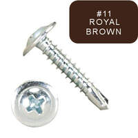 P3000MTP0820B211 8-18 X 1-1/4" Self Drilling Screws, #2 Pt Mod Truss Phil ZP Royal Brown