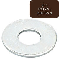 PWFF00101611 3/16" X 1 Fender Washer , Carbon Steel, Zinc Plated, One Side Painted Royal Brown
