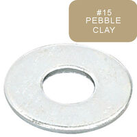 PWFU001015 3/16" USS Flat Washers, Carbon Steel, Zinc Plated, One Side Painted Pebble Clay