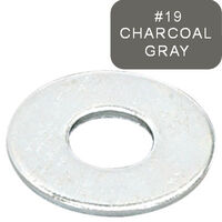 PWFU001019 3/16" USS Flat Washers, Carbon Steel, Zinc Plated, One Side Painted Charcoal Gray
