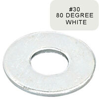 PWFU001030 3/16" USS Flat Washers, Carbon Steel, Zinc Plated, One Side Painted White 80 Degree